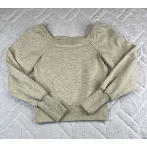 Rebecca Minkoff Sweatshirt Women's (XXS) Yellow Heather Fleece Pullover